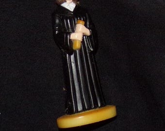 Figura de mujer graduada vintage para tarta