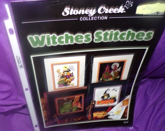 Folleto de patrones de punto de cruz de Witches Stitches Designs de Stoney Creek Collection