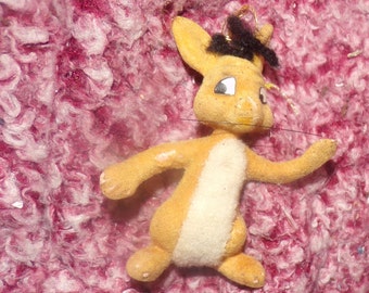 vintage Winnie the Pooh flocked rabbit  Christmas Ornament