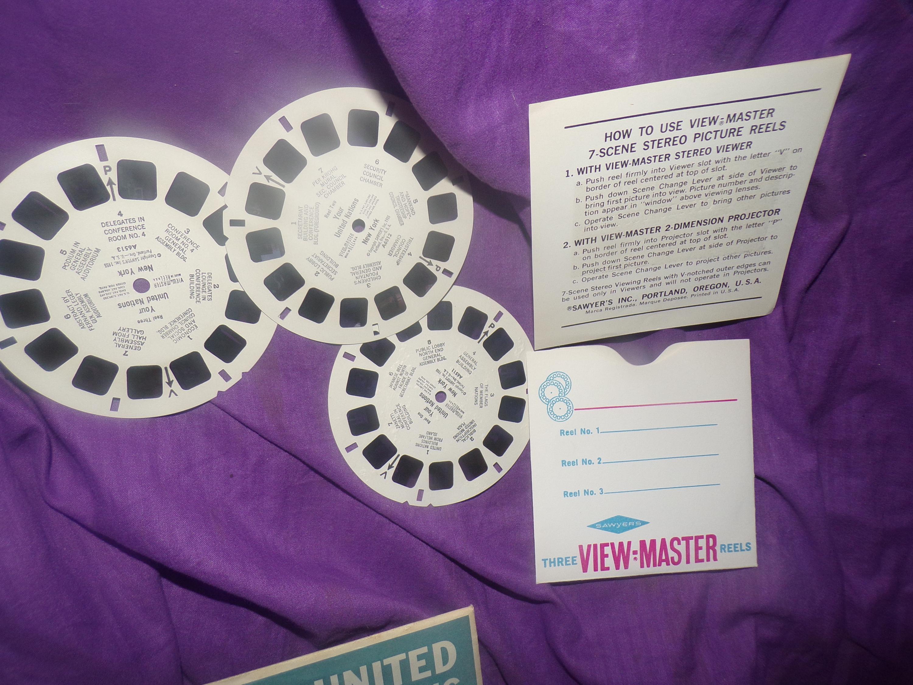 ヴィンテージ トーキングビューマスター・リール United Nations Vintage View Master Viewmaster United Nations 3 Reels and
