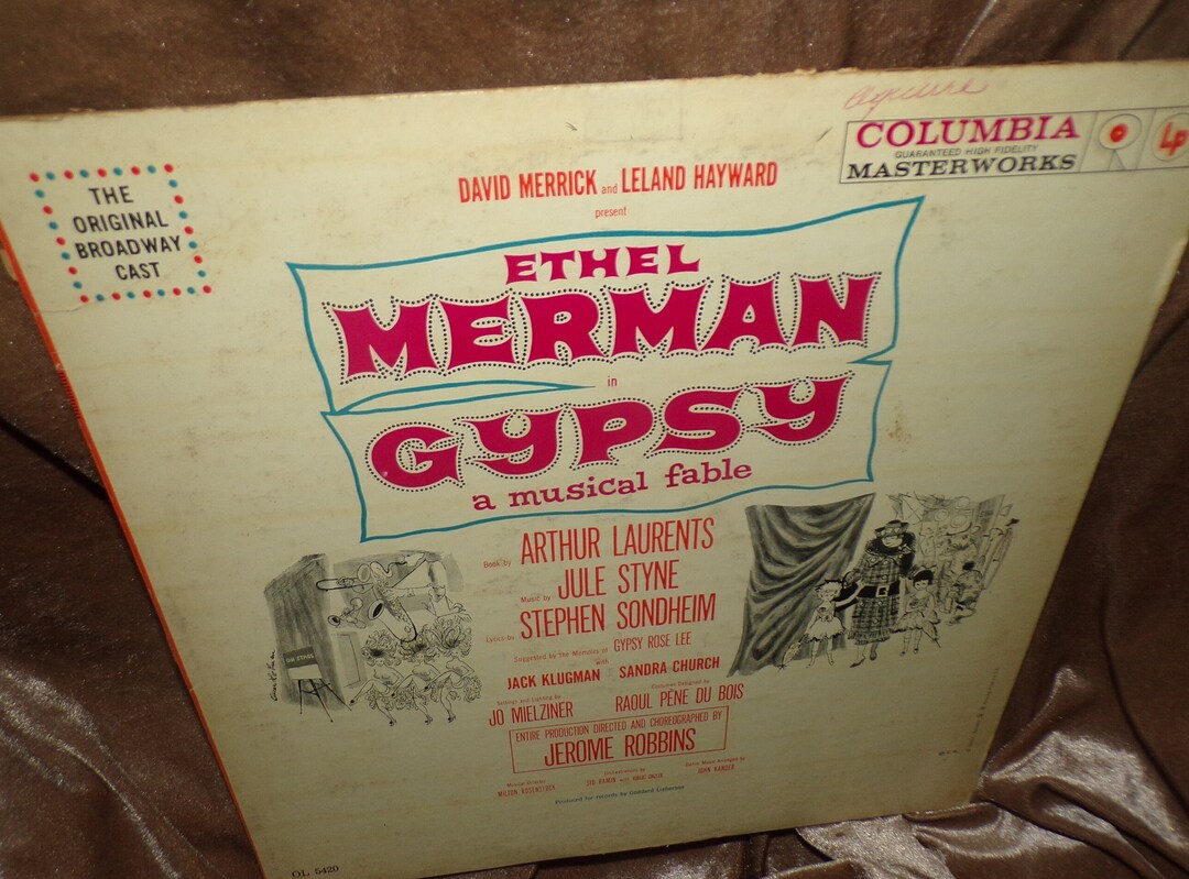 Vintage Ethel Merman Gypsy Original Broadway Cast Vinyl LP Album Record