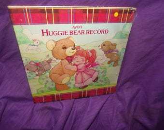 Disco de vinilo vintage de 45 rpm con diseño de osito Huggie de Avon para niños. Disco de vinilo coleccionable de 45 rpm, nuevo y sellado de fábrica.