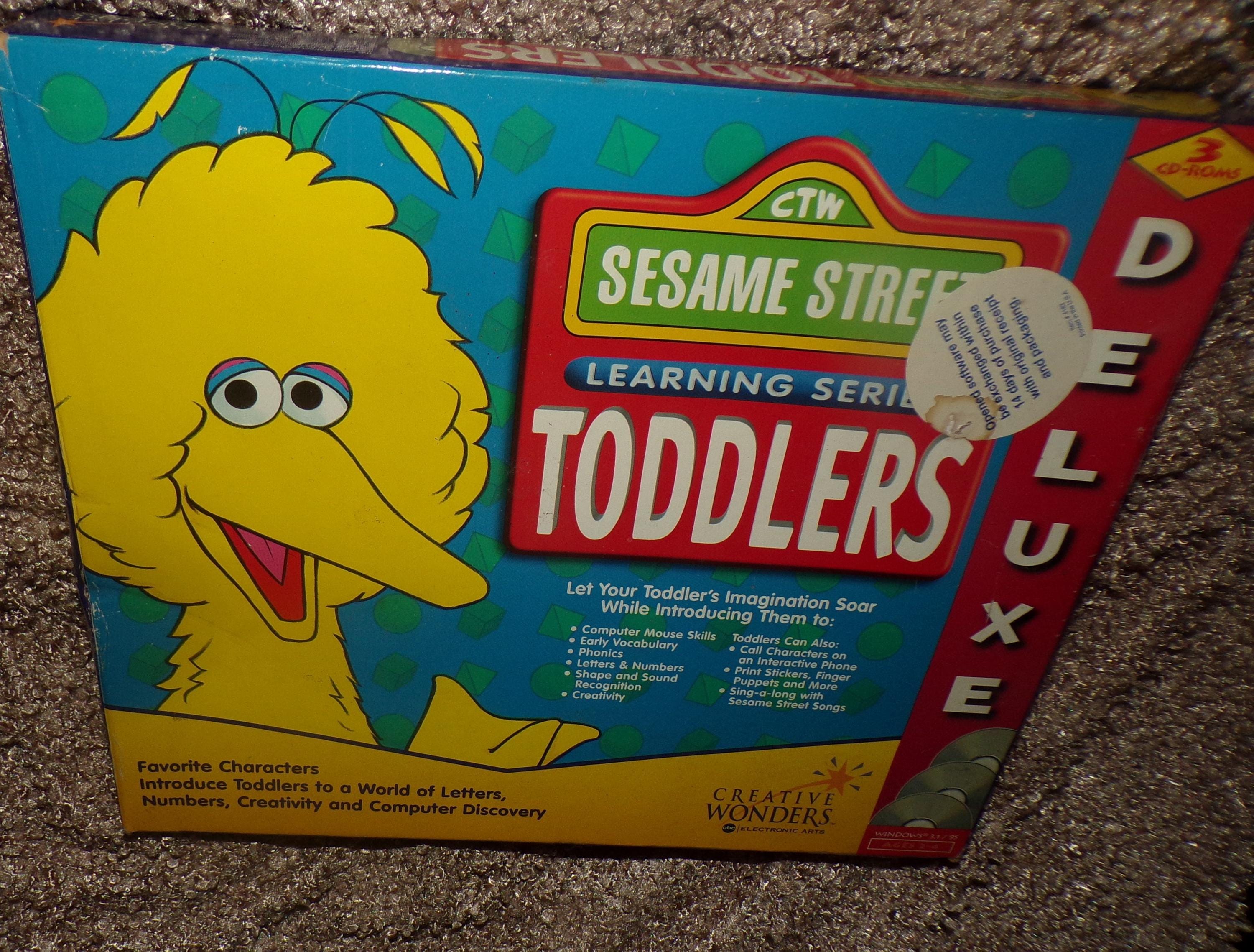 Sesame Street: Toddlers Deluxe PC CD Learn Read Letters Count Numbers ...