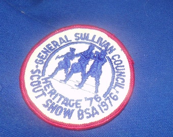 1976 BSA boy scout General Sullivan Council 1976 scout show patch Heritage '76