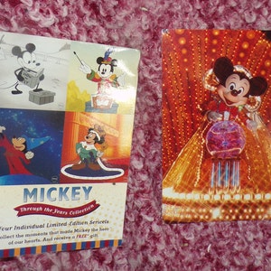 Lote vintage de 2 postales de Mickey Mouse de Walt Disney sin usar