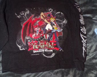 Camiseta vintage de Yu-Gi-Oh para niño, YuGiOh, talla pequeña, camiseta gráfica de manga larga Enter the Shadow Realm 6/7