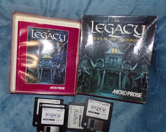 The Legacy Realm of Terror Micro Prose MS DOS pc game complete with manual