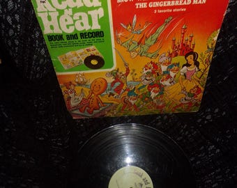 vintage Peter Pan Read n Hear Peter Pan Snow White and the Gingerbread Man book and record set   vinyl    lp record album