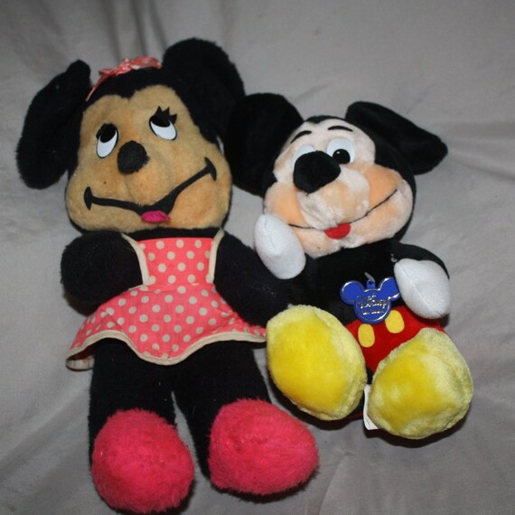 vintage mickey and minnie mouse dolls