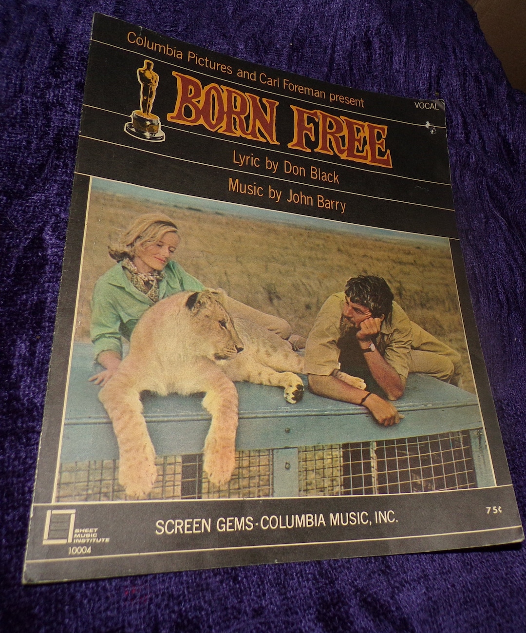 1966 born free movie picture cover sheet music etsy
