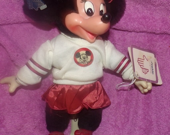 vintage plush Applause Minnie Mouse with tags rubber face hands shoes plush body