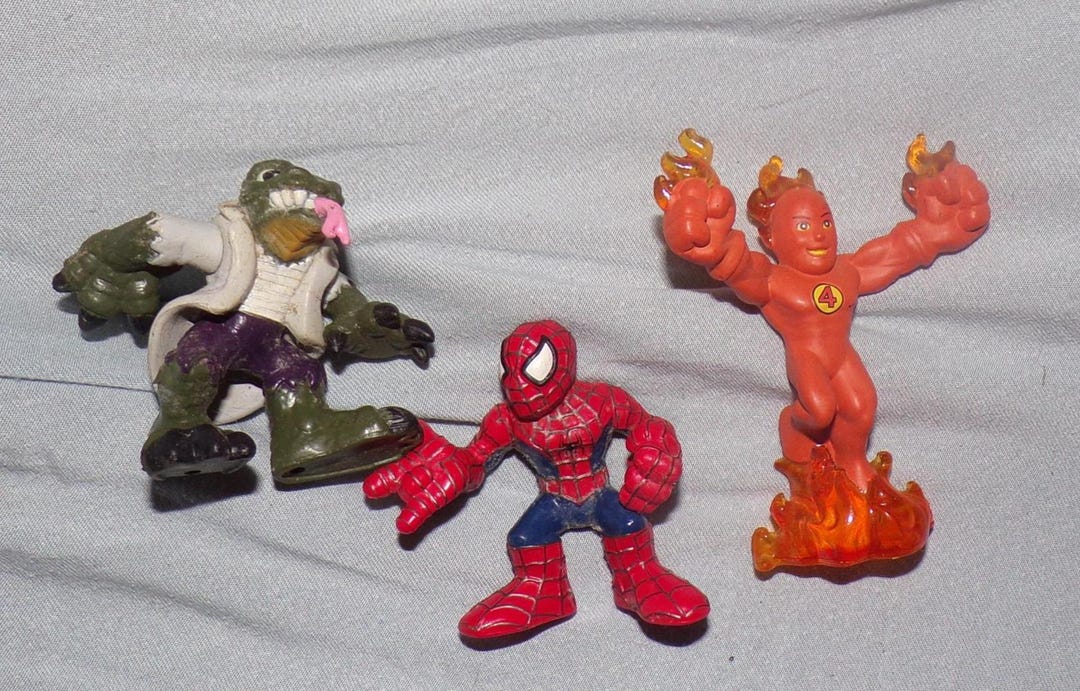 Super Hero Squad Lot Spiderman Lizard Torch Lot of 3 - Etsy