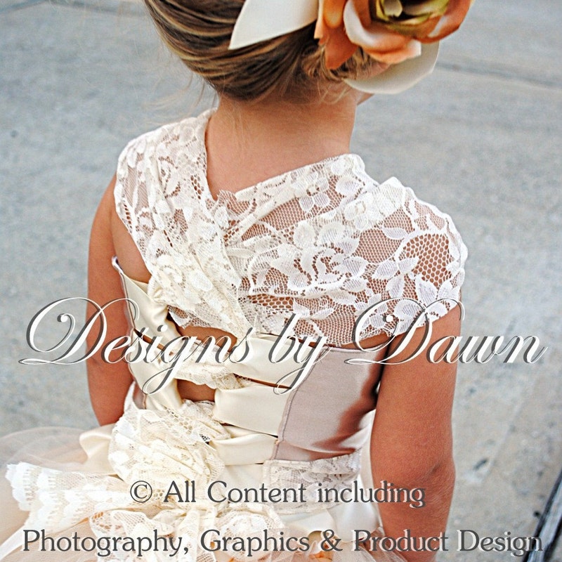 Lace R Girls Lace Flower Girl Dress - Etsy