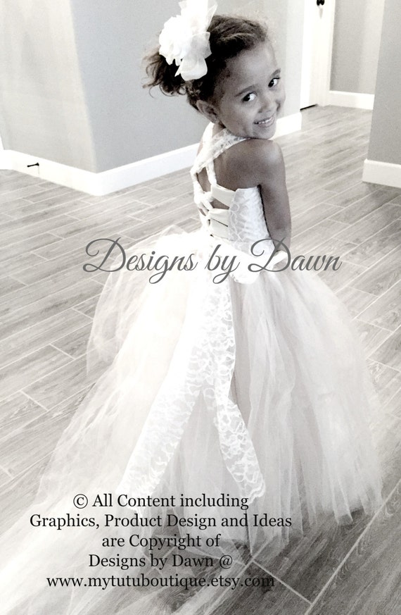 Flower Girl Dress Ivory Dress Mini Bride Corset Top Tutu Etsy