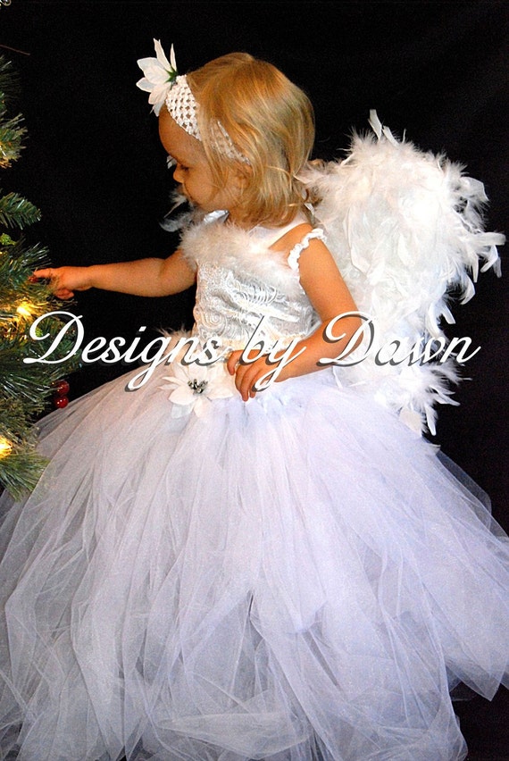 Items similar to Custom Made White Angel Dress. Corset, skirt, wings