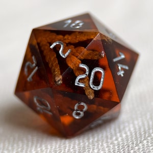 DnD TTRPG Resin Dice Set &quot;Amber&quot;