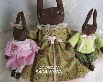 Primitive doll,/& lamb PATTERN,Sewing #PO11 by Dumplinragamuffin