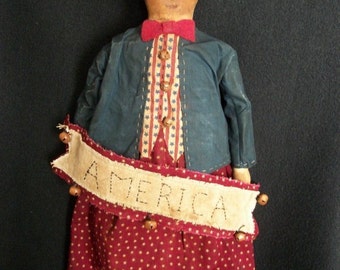 by,Dumplinragamuffin,#212 Primitive doll,Halloween,black pumpkin doll PATTERN