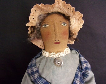 DIGITAL-E-PATTERN, Sewing pattern, Americana folk art doll, primitive doll, 23 in., handmade, home decor, Dumplinragamuffin 291