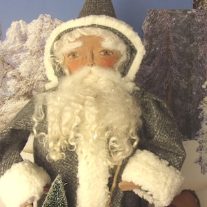 MAILED PAPER PATTERN, Old world Santa, primitive Santa, primitive folk art doll, Christmas collectible , handmade, Dumplinragamuffin #330