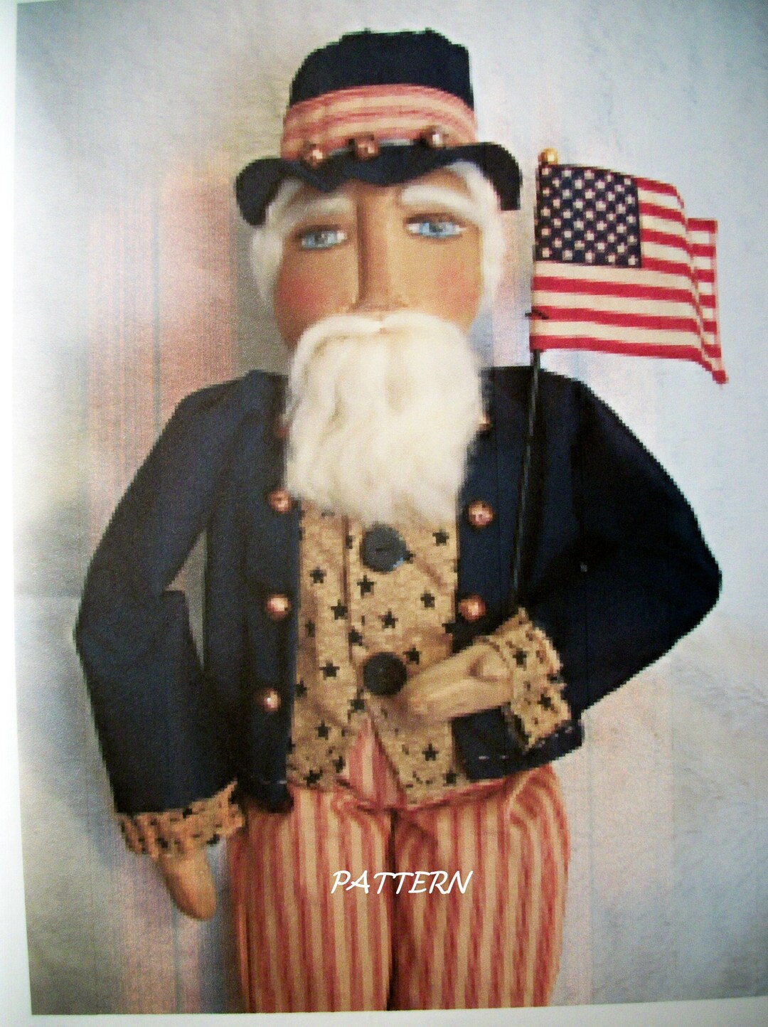 Americana Uncle Sam, Pattern, Original Design, Farmhouse Décor ...