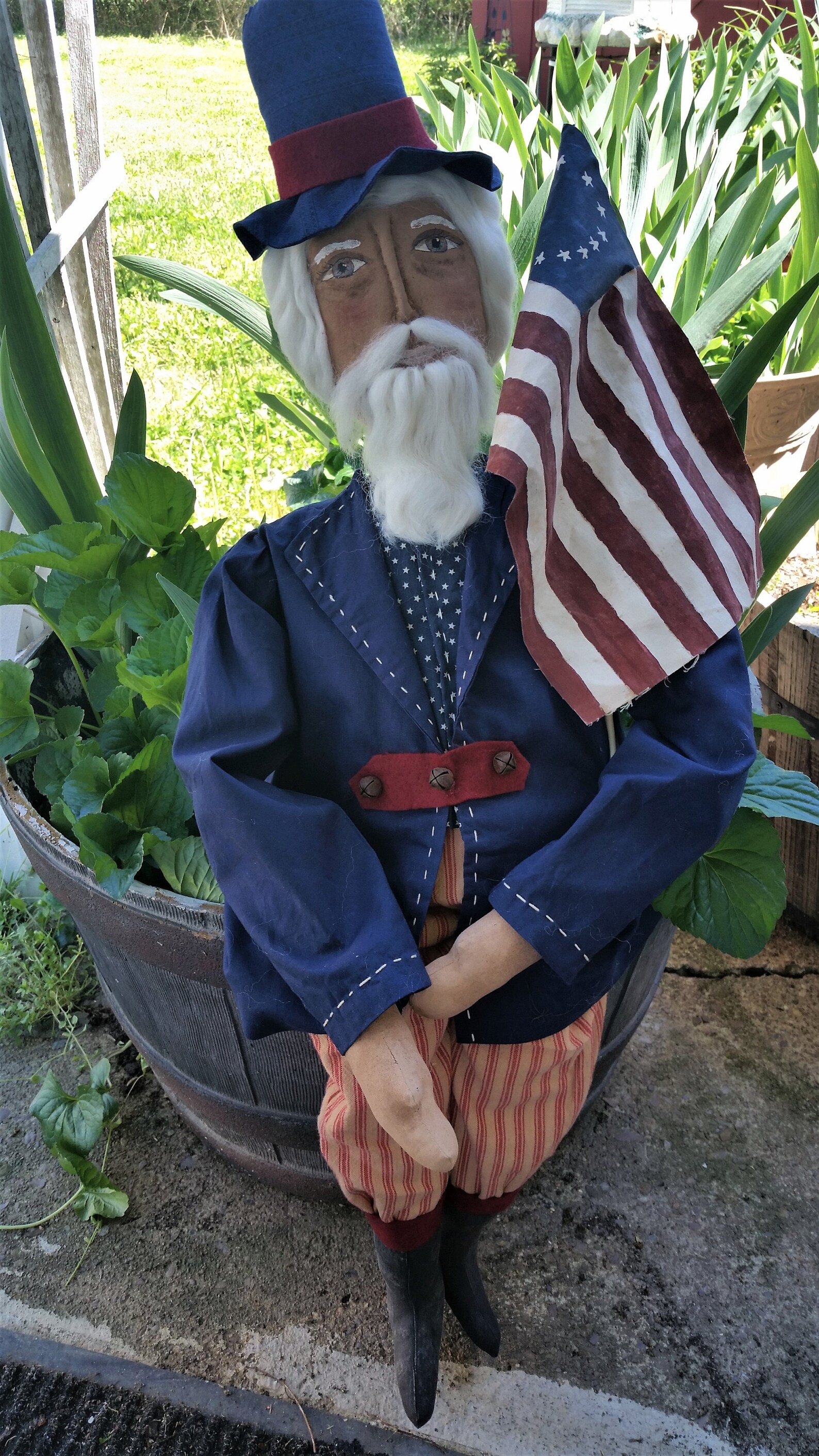 PATTERN SEWING Folk Art Uncle Sam Instructions to Make a Etsy