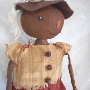 PATTERN, mailed, Primitive doll, Fall, Halloween, Pumpkin doll, handmade, by Dumplinragamuffin, #226