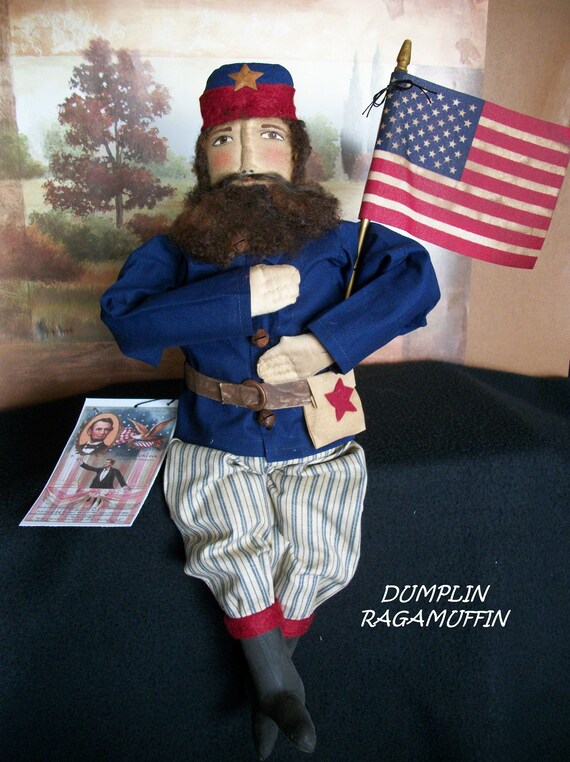 Primitive doll,PATTERN,Christmas,Santa,elf,Dumplinragamuffin,#74