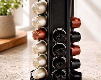 Nespresso Capsule Holder | Vertical Capsule Stand 3D Printed | Coffee Capsule Storage | Coffee Corner | Made in Germany