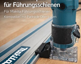 Router bit adapter for Makita guide rail – compatible with Parkside routers – 3D printed