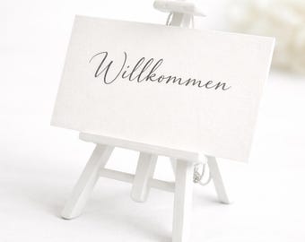 Set of 3 3D-printed mini easels | Card holder table stands for place cards, candy bars & signs, black or white
