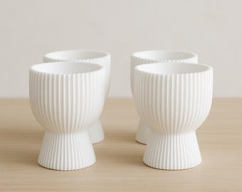 Set of 4 egg cups | 3D-printed Scandinavian design | Modern & minimalist | Perfect for breakfast | Gift idea