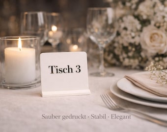 Wedding table numbers – 3D printed | Minimalist wedding decor | Freestanding table numbers | 1 to 20