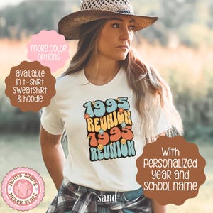 Custom Class of 1995 Reunion Shirt, 1995 Homecoming Group T-shirt, Retro Class of 95 High School Reunion Attire, College Reunion Class of 95
