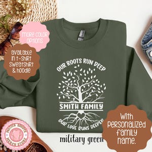 Custom Family Reunion Shirt, Personalized 2025 Family Reunion T-shirt, Our Roots Run Deep Our Love Runs Deeper, Family Tree Reunion Shirt