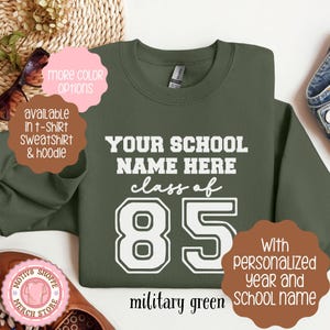 Custom Class of 1985 Reunion Shirt, Personalized 1985 Reunion T-shirt, Class of 85 High School Reunion Attire, College Reunion Class of 85