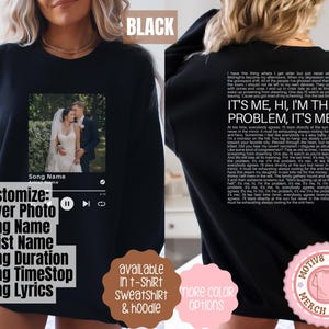 Custom Song Lyrics T-Shirt, Custom Music Lover T-Shirt, Gift for Music Lovers, Birthday Gift for Artist, Gift for Musicians
