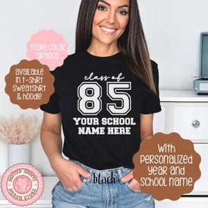 Custom Class of 1985 Reunion Shirt, Personalized 1985 Reunion T-shirt, Class of 85 High School Reunion Attire, College Reunion Class of 85