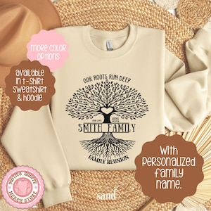Custom Family Reunion Shirt, Personalized 2025 Family Reunion T-shirt, Our Roots Run Deep Our Love Runs Deeper, Family Tree Reunion Shirt