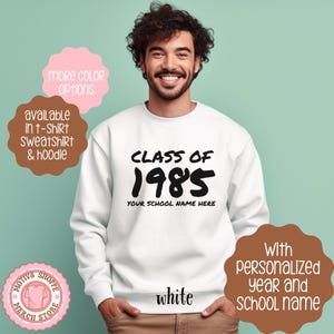 Custom Class of 1985 Reunion Shirt, 1985 Homecoming Group T-shirt, Class of 85 High School Reunion Attire, College Reunion Class of 85