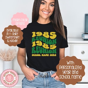 Custom Class of 1985 Reunion Shirt, 1985 Homecoming Group T-shirt, Retro Class of 85 High School Reunion Attire, College Reunion Class of 85