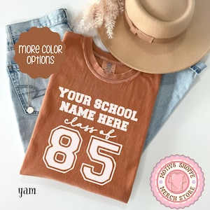 Comfort Colors Custom Class of 1985 Reunion Shirt, 40th Reunion Shirt, Class of 85 High School Reunion Attire, College Reunion Class of 85