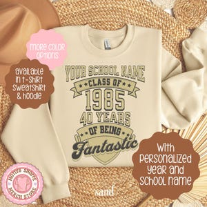 Custom Class of 1985 Reunion Shirt, Personalized 1985 Reunion T-shirt, Class of 85 High School Reunion Attire, College Reunion Class of 85