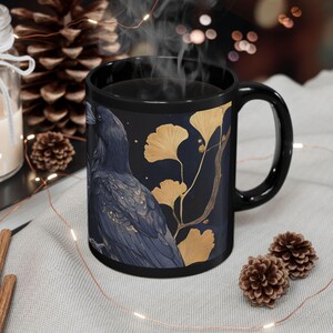 Raven Couple Coffee Mug | Gothic Celestial Crow, Dark Academia image 2