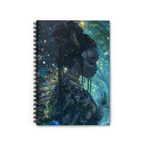 Mystical Spiral Notebook - Ruled Line, Bohemian Journal, Gift for Writers, Dreamy Stationery, Fantasy Notepad, Forest Vibes