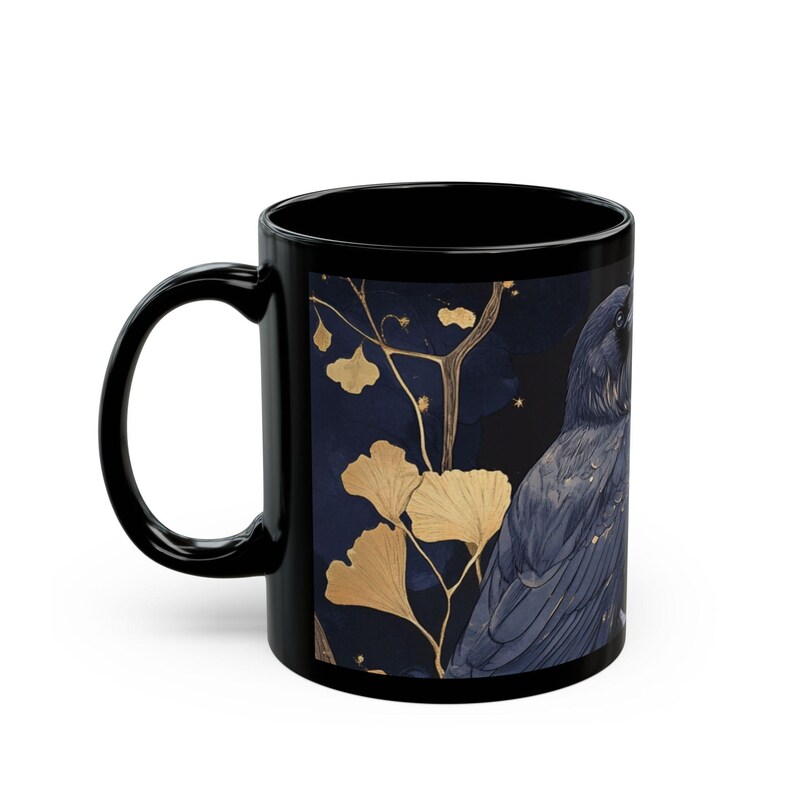 Raven Couple Coffee Mug | Gothic Celestial Crow, Dark Academia image 4