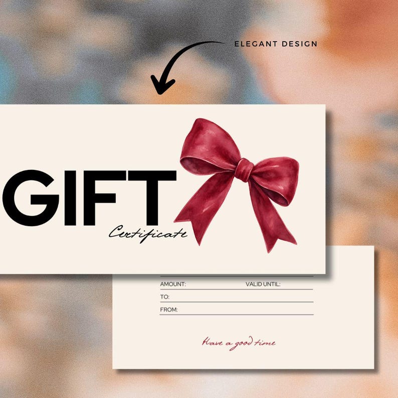Minimalist Gift Certificate Template, Editable Canva Gift Voucher ...