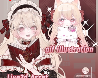 VTS Rigged Live2d Asset | Illustration | Scarlet Puppet