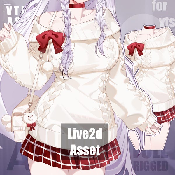 White Narration | Rigged Live2d Outfit | VTS