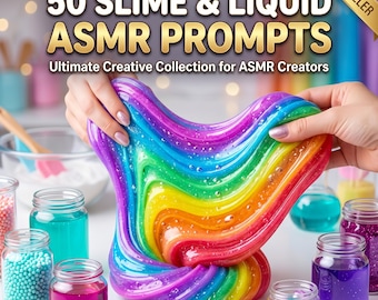 50 Slime and Liquid ASMR AI Prompts | Satisfying Textures, Colorful Fluid Art, Hyper Realistic Macro Visual Pack